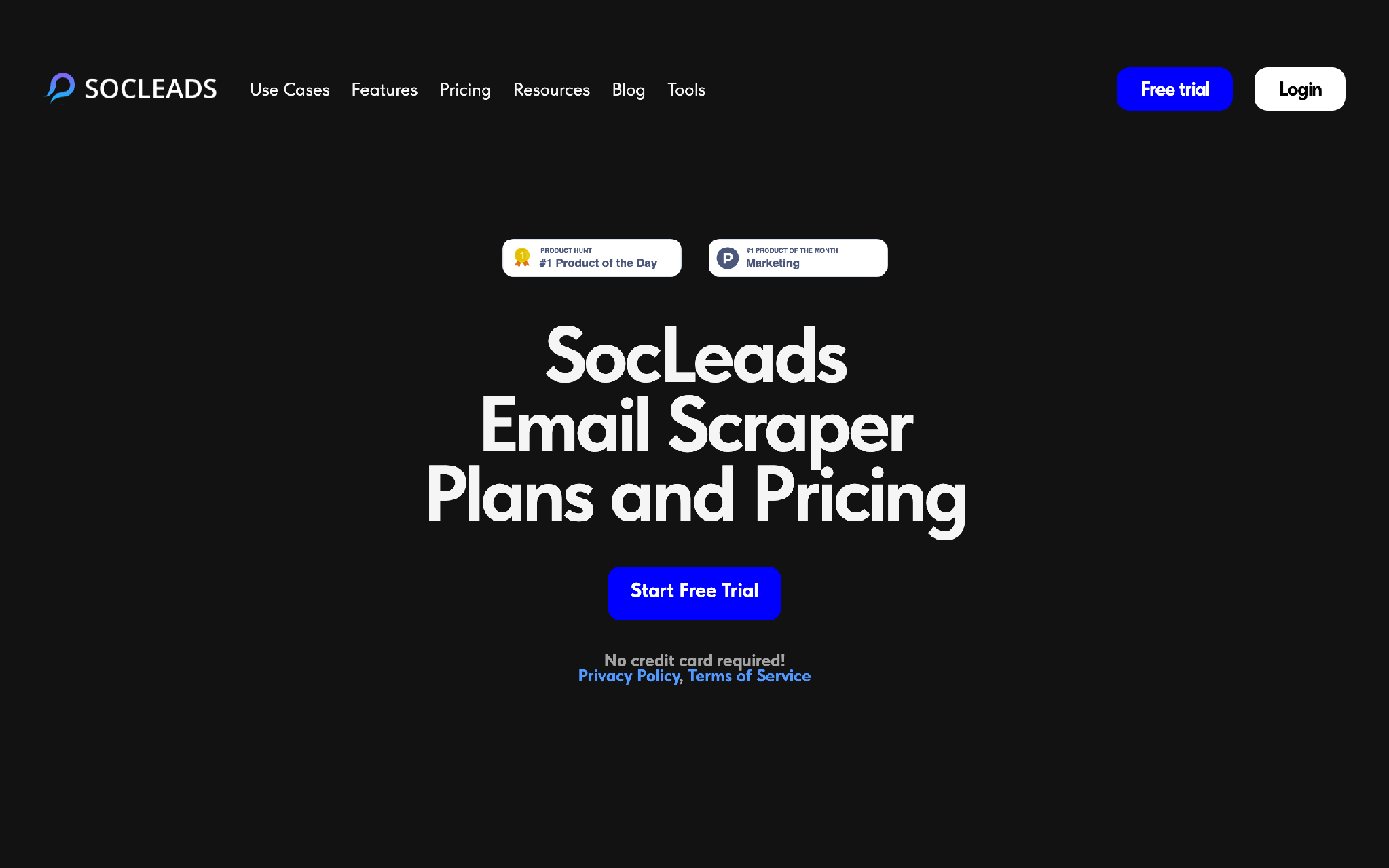 SocLeads creator email finder pricing page